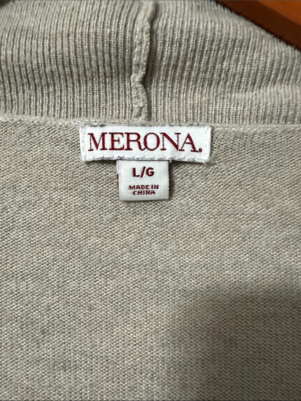 Merona Beige Open-Front Lightweight Women's Cardigan - Picture 2 of 4